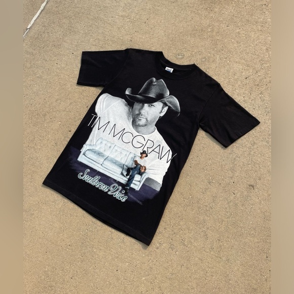 Tim McGraw Band Tee , black , small , vintage - Picture 3 of 9